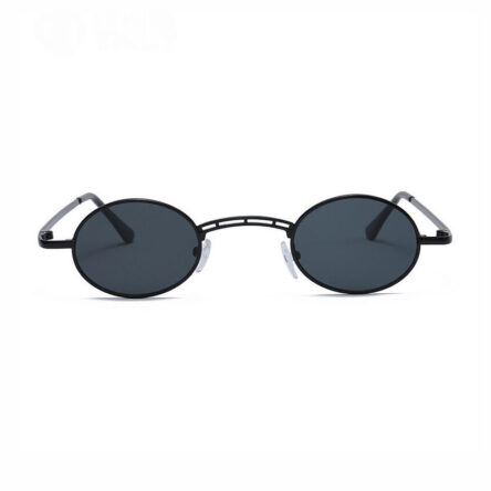 Vintage Small Oval Sunglasses Metal Frame
