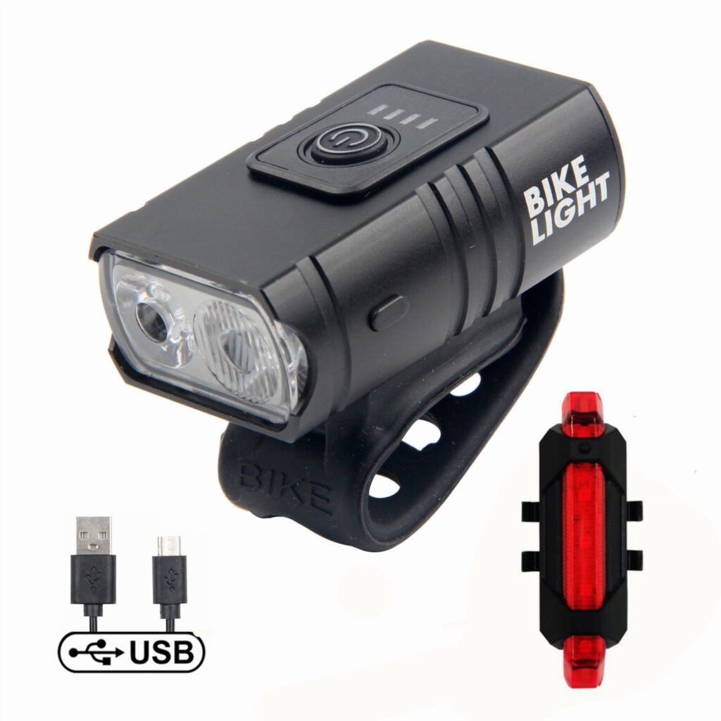 Black T6 Led Rechargeable Bicycle Lamp Headlight