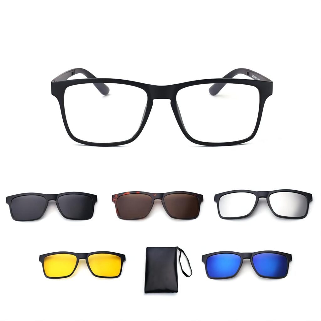 Magnetic Clip-On Polarized Sunglasses