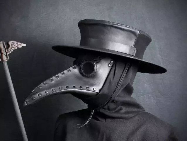Plague doctor with beak mask