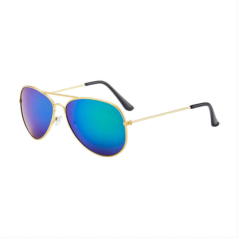 Mirrored Pilot Sunglasses Alloy Gold-Tone Frame