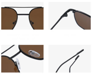 Tea Small Pilot Sunglasses Metal Frame Details