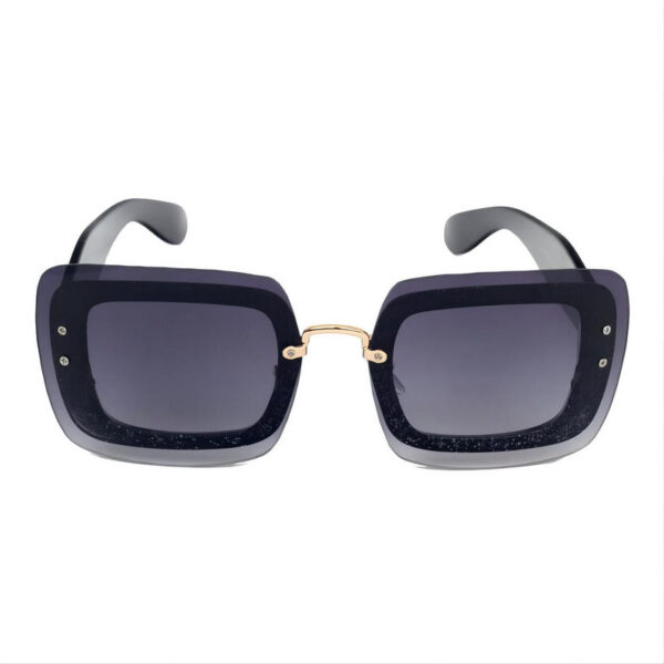 Glittering Oversized Square Sunglasses Gradient Lens